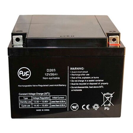 Battery Clerk AJC B&B BP26-12-F2 Sealed Lead Acid - AGM - VRLA Battery B&B-BP26-12-F2